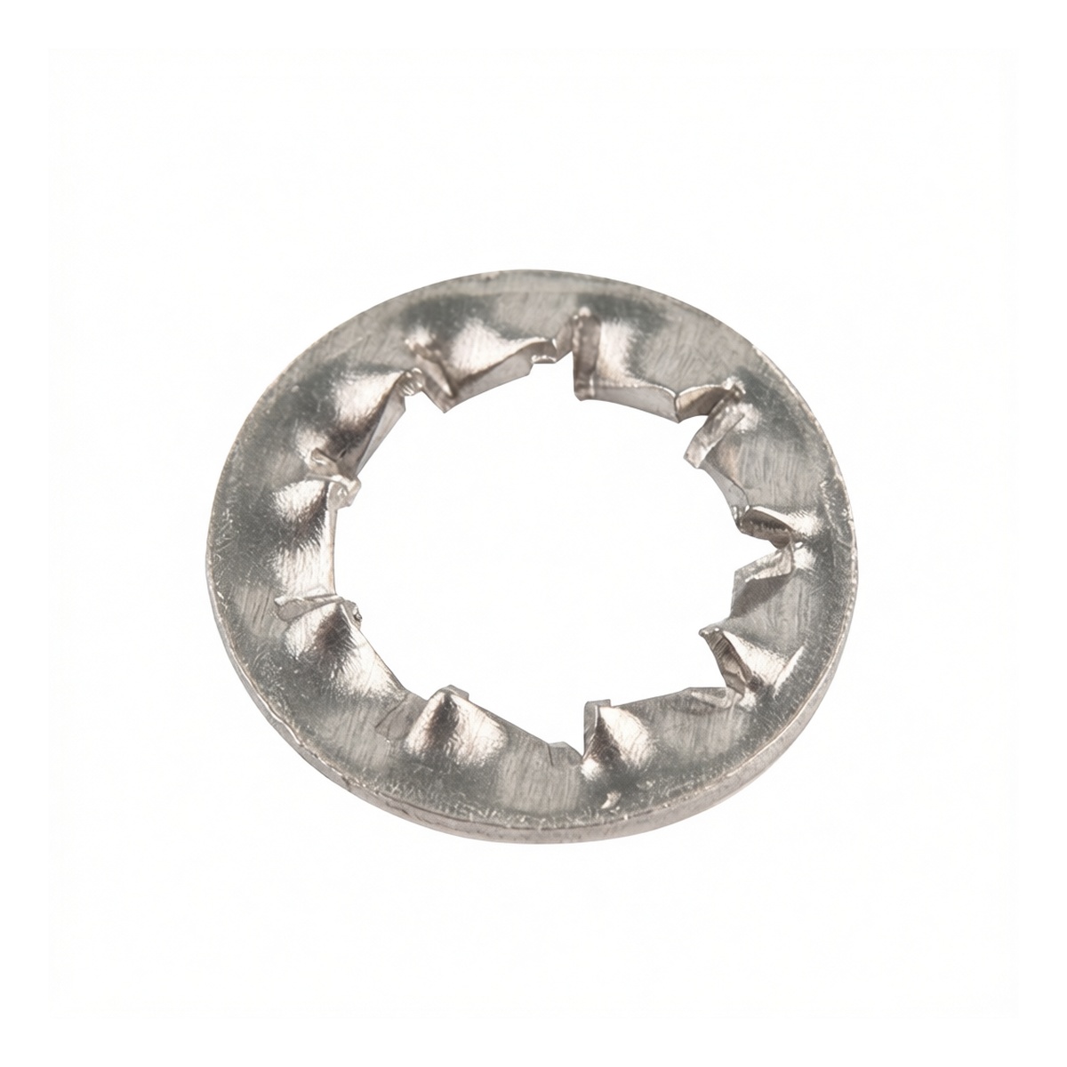 304 Stainless Steel Internal Tooth Lock Washer, 0.236" Bore, Pkg Qty 500
