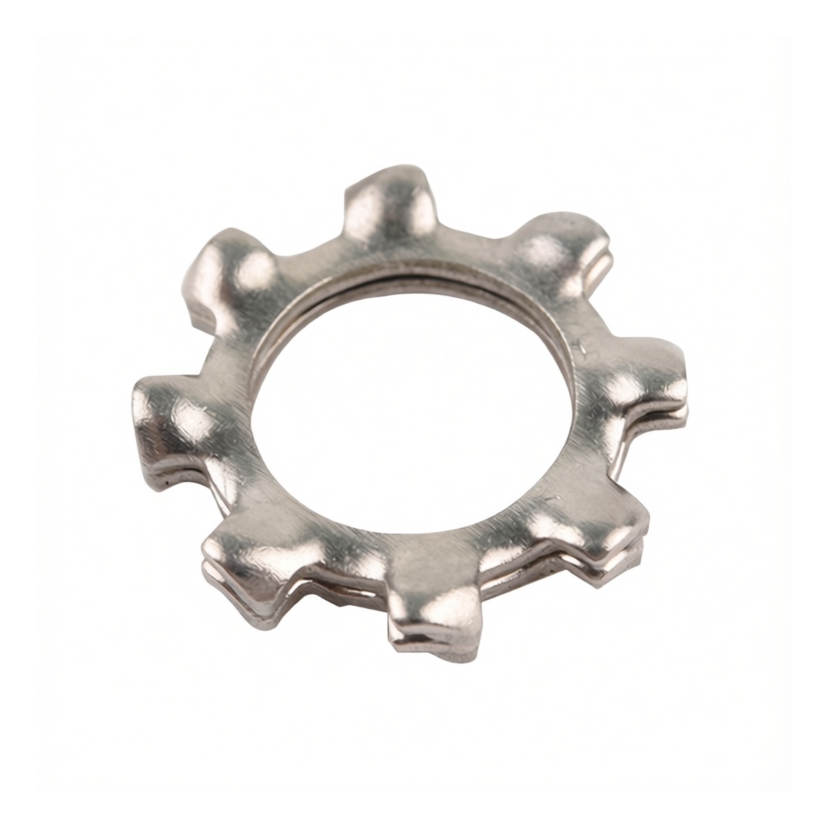 304 Stainless Steel External Tooth Lock Washer, 0.55" Bore, 0.02" Thick, Pkg Qty 500