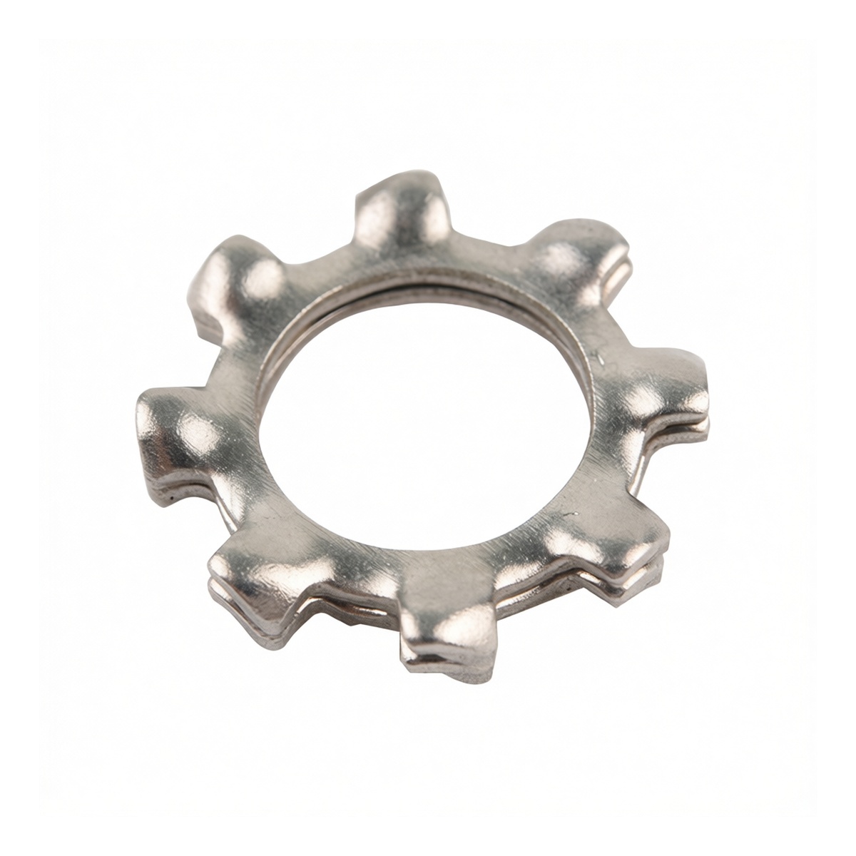 304 Stainless Steel External Tooth Lock Washer, 0.787" Bore, Pkg Qty 100