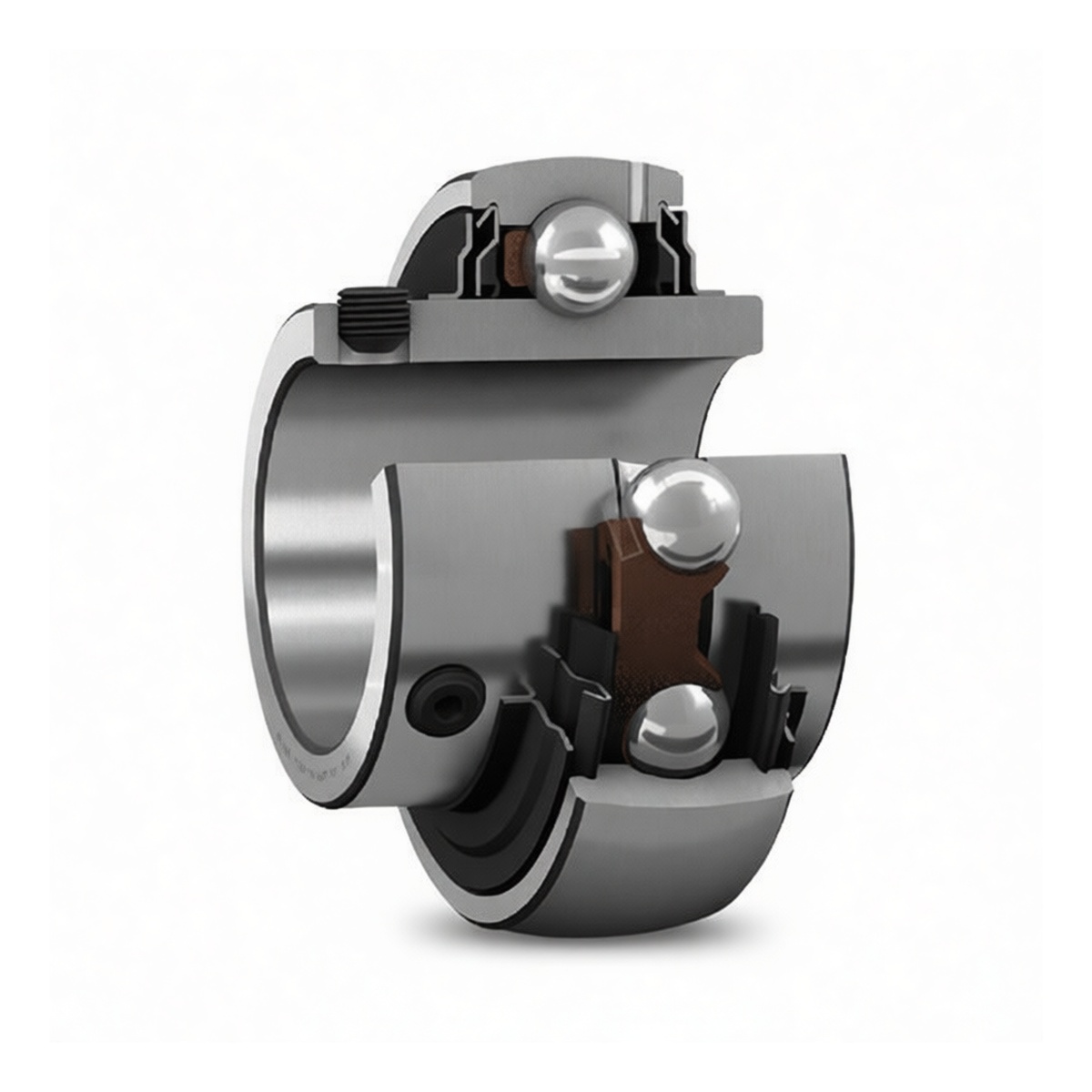 Spherical Bearing 1.57 in Bore Bearing Steel 6370 lbs Load, Pkg Qty 2