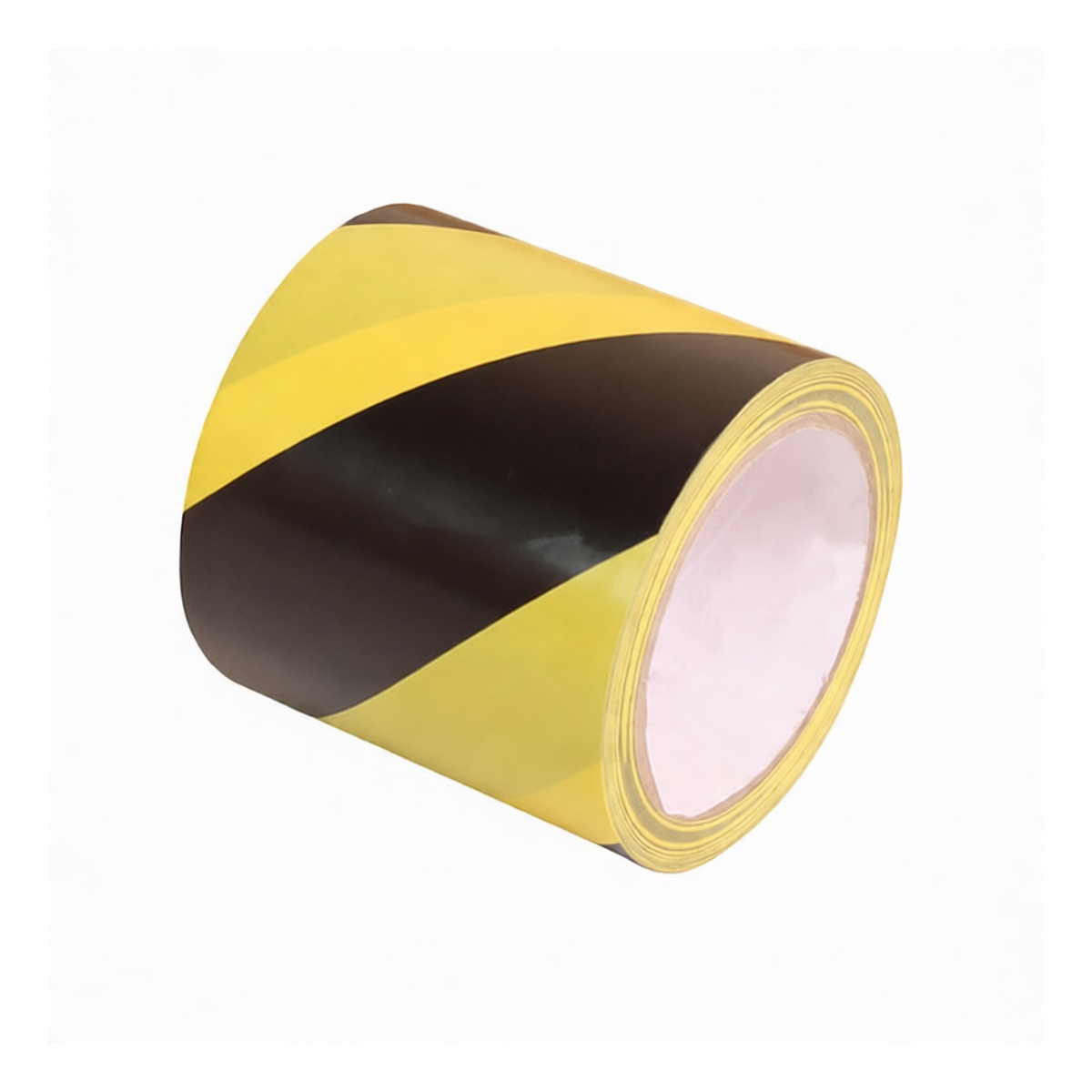 Industrial PVC Floor Marking Tape, 3.94 in x 72.18 ft, Yellow/Black, Pkg Qty 25