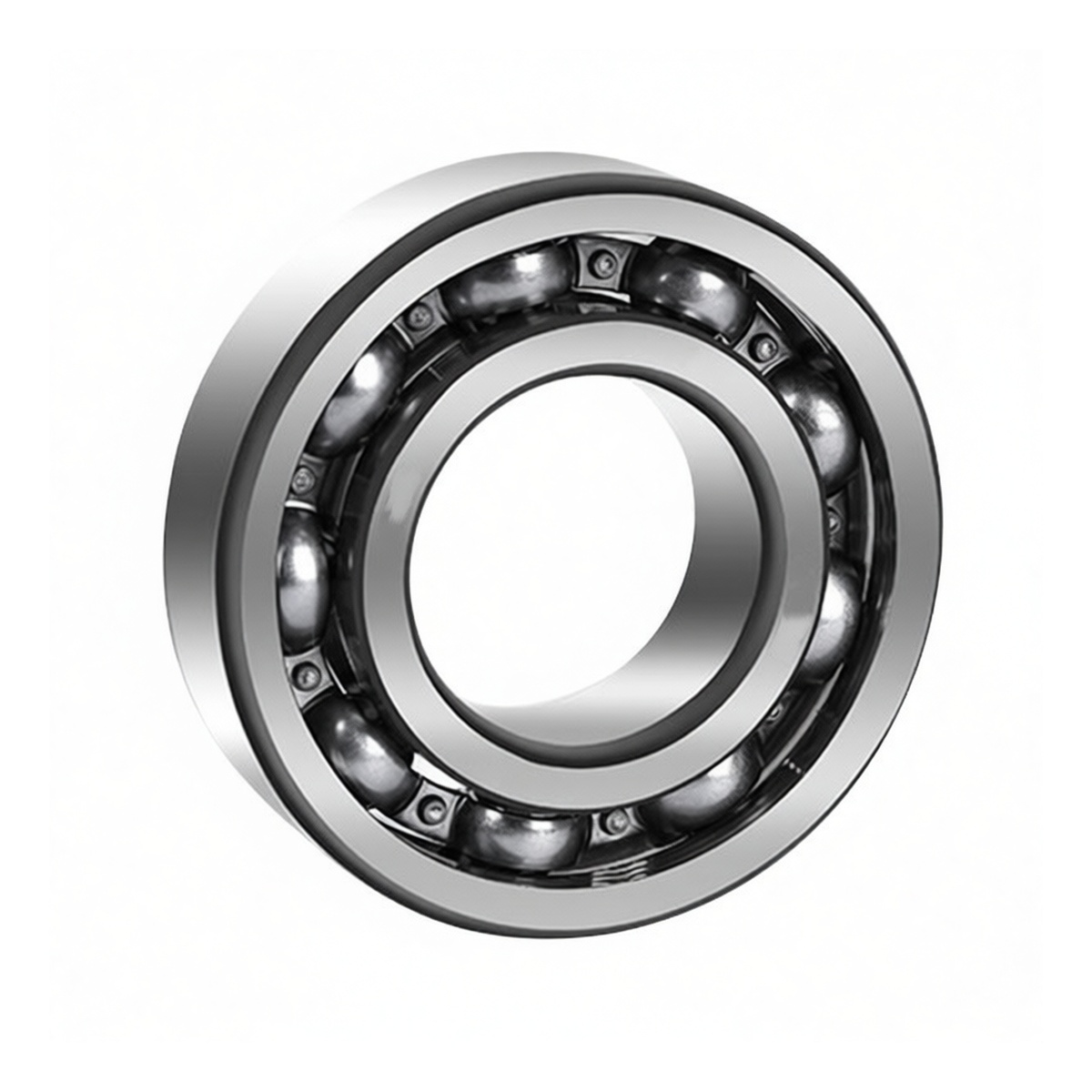 Steel Deep Groove Ball Bearing 0.787in Bore 1.654in OD, Pkg Qty 20