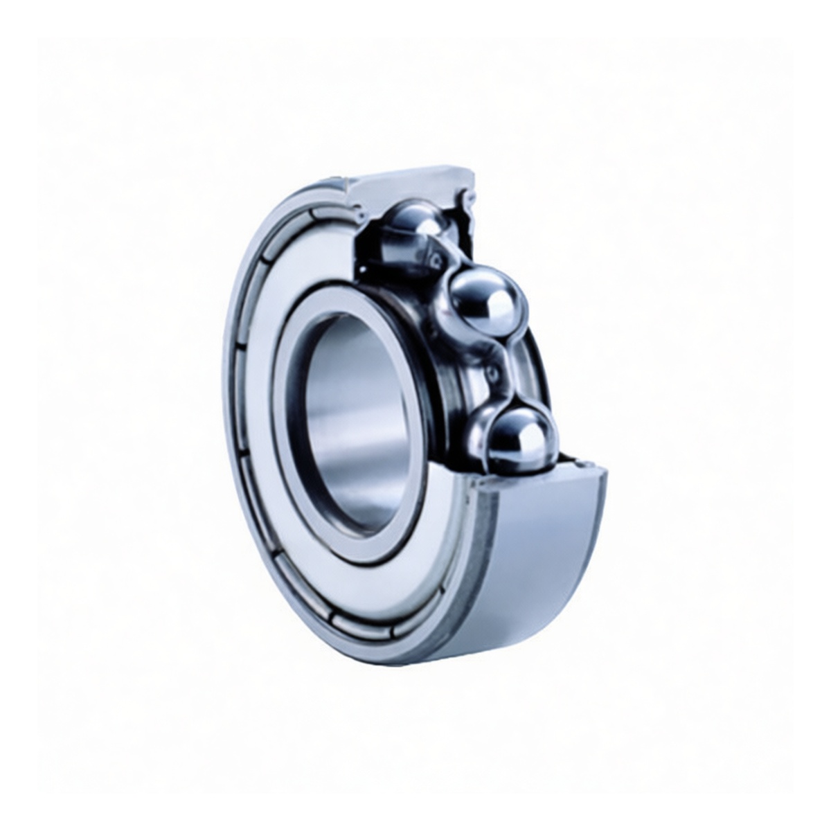 Steel Deep Groove Ball Bearing 0.47in Bore 1.26in OD, Pkg Qty 25