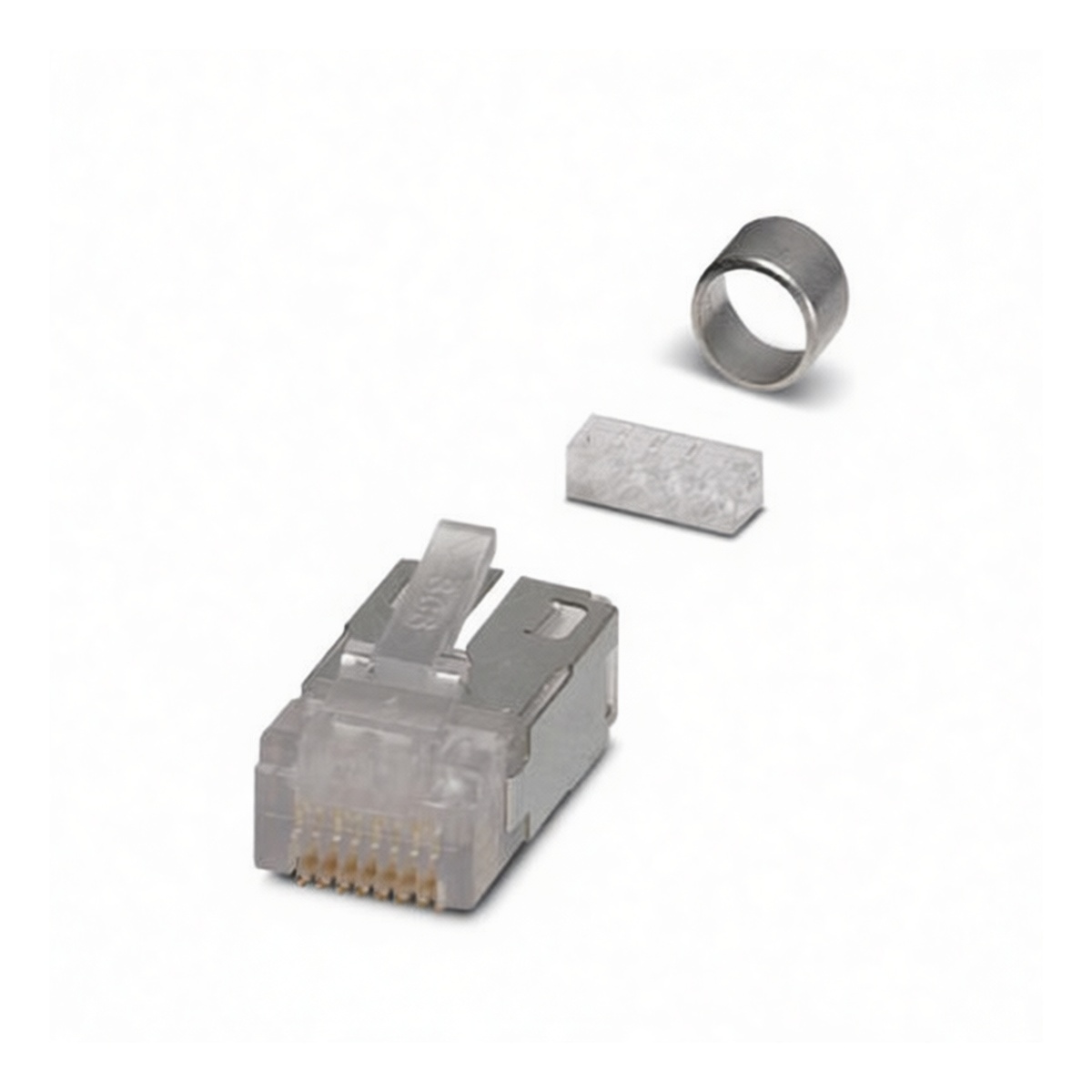 RJ45 Ethernet Connector Plastic 60V 1A for Data Networks, Pkg Qty 6