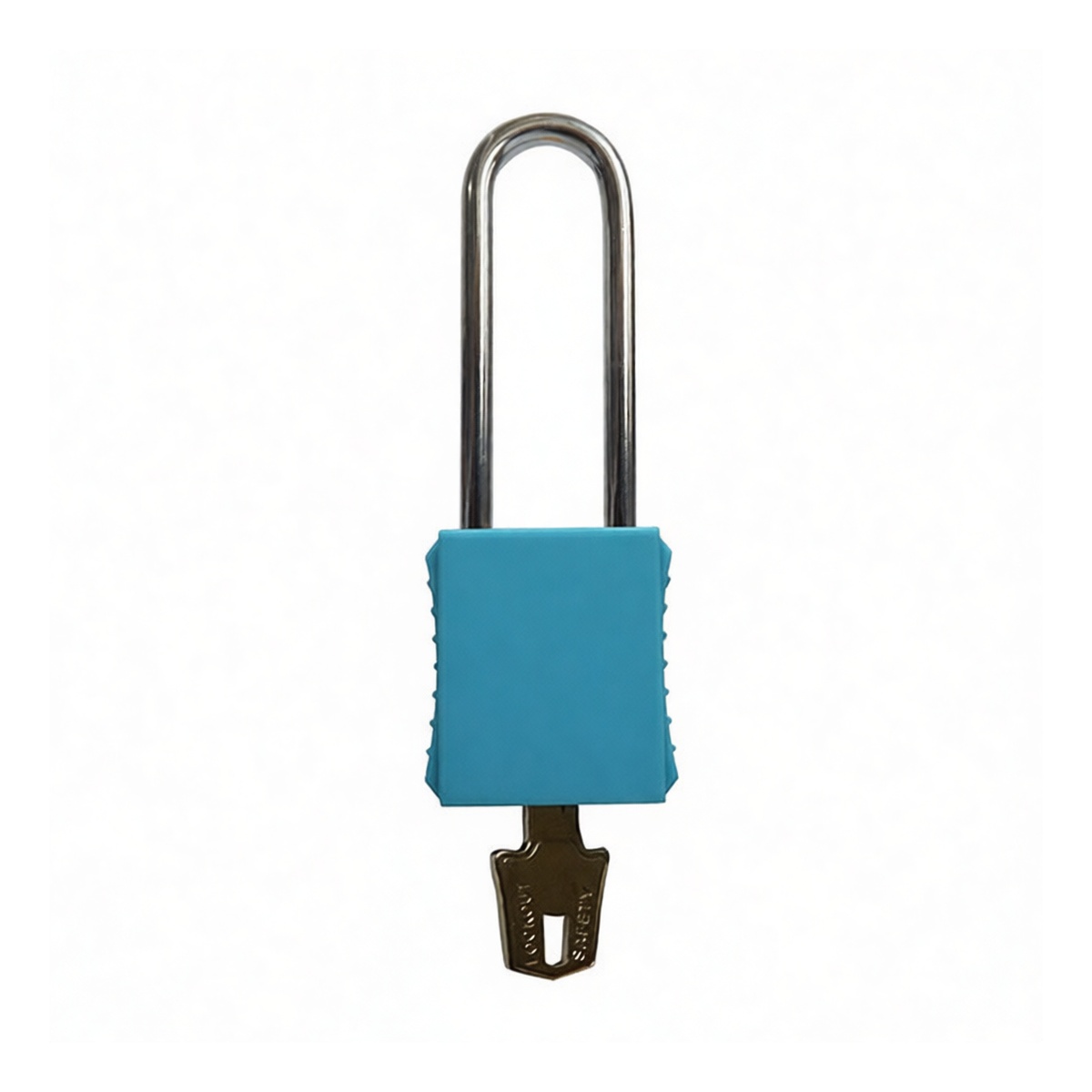 Plastic Safety Lockout Padlock, 3.0 in Shackle, Keyed Different, Pkg Qty 2