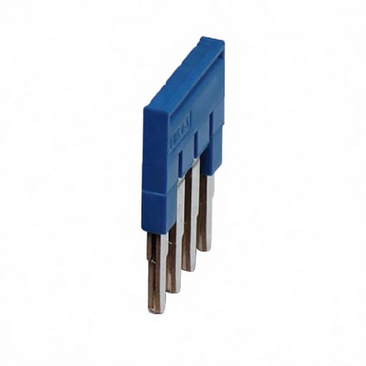 Plastic Plug-in Bridge Connector 4-Position Blue for Terminal Blocks, Pkg Qty 50