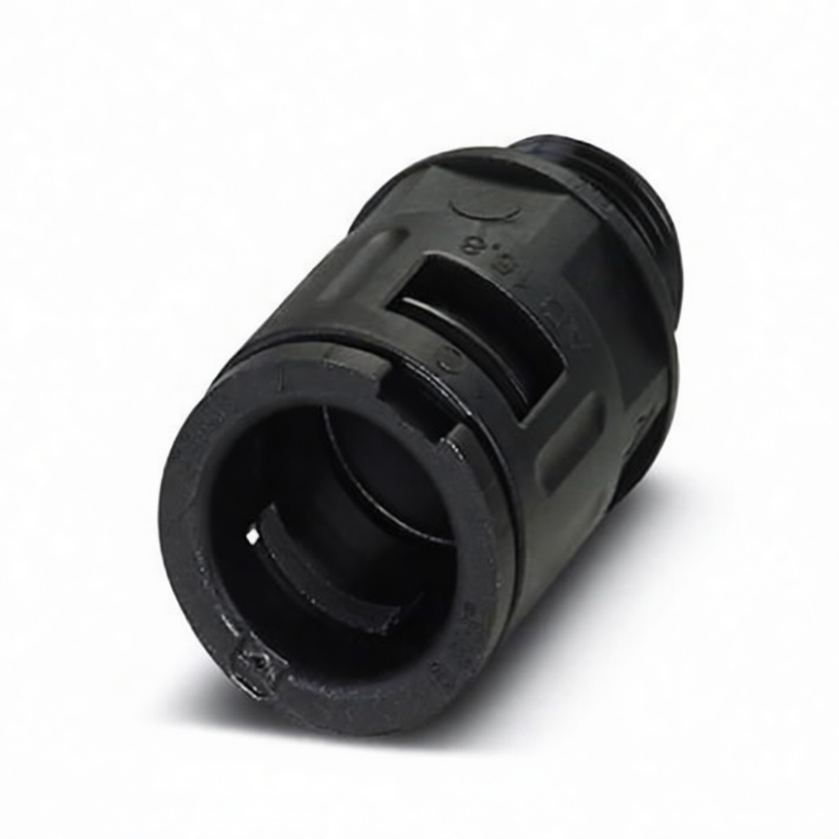 M16 Polyamide Cable Gland, 0.63 in Hole, Matte Black, IP66, Pkg Qty 10