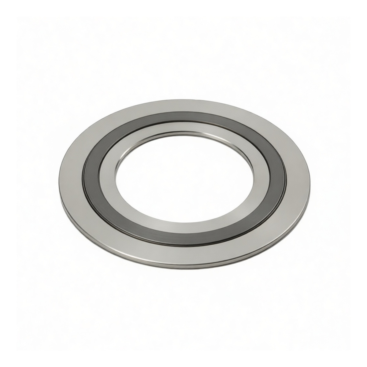 D-Type Spiral Wound Gasket, 304 Stainless Steel, 150LB, DN150 Flange, Pkg Qty 2