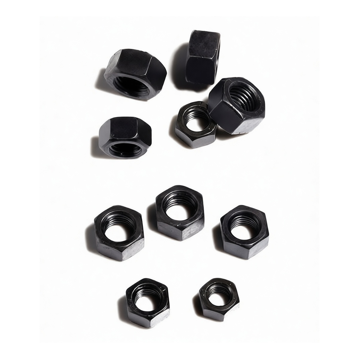Grade 8 Carbon Steel Hex Nut, M8-1.25 Thread, 0.63 in, Black Oxide, Pkg Qty 1000