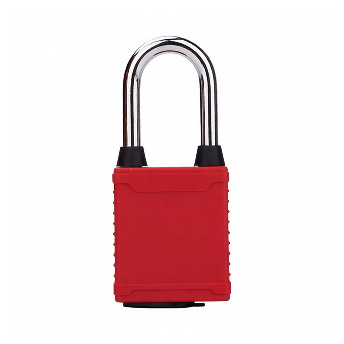 Red Steel Lockout Padlock, 1.5 in Shackle for Safety, Pkg Qty 20
