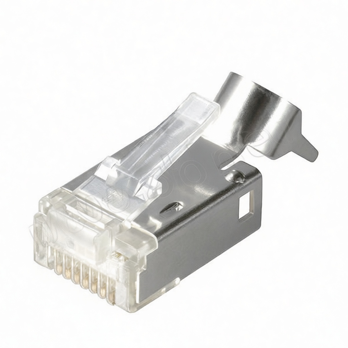 RJ45 Ethernet Crimp Plug Plastic 60V 1A for Data Networks, Pkg Qty 25