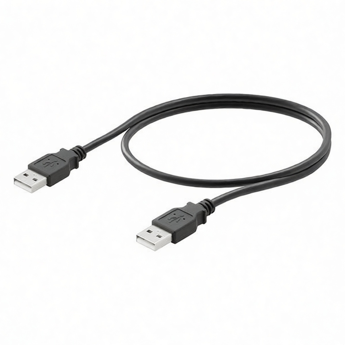 USB-A to USB-A Cable, 3.28 ft, PVC, 5V 500mA for Data Transfer, Pkg Qty 20