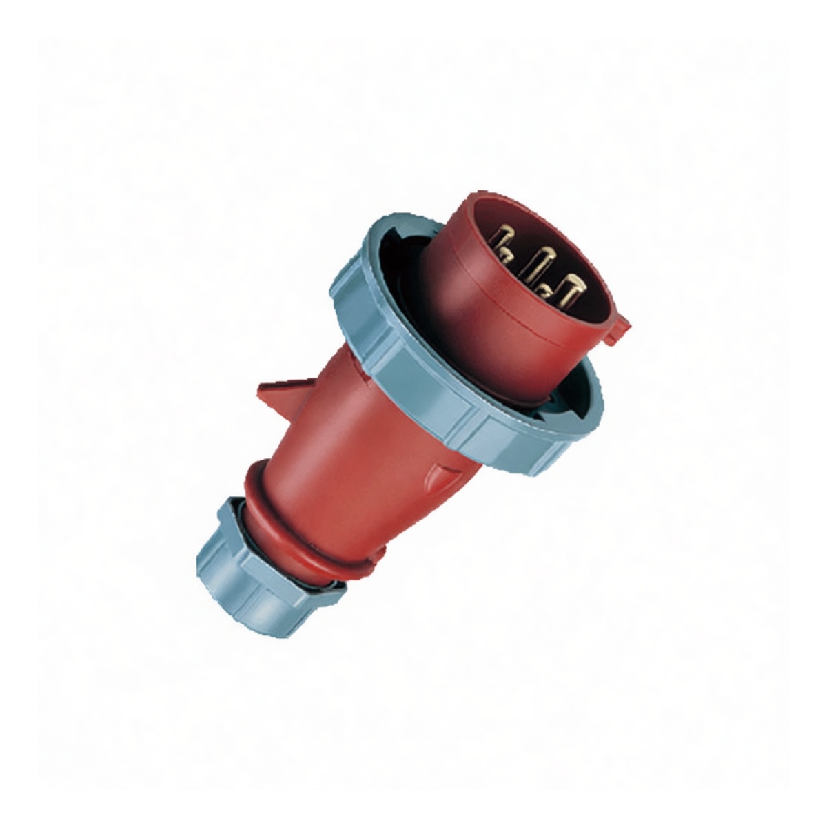 Industrial 5-Pole 400V IP67 Plug 16A 50/60Hz for Floodlights, Pkg Qty 20